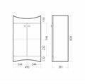 АТТИКА-50 Тумба напольная 490х820х330 (2 створки), бел. (подходит умывальник мебельный Аттика 50) ATKSACW50013F1
