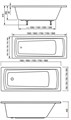 Ванна DOMINO PLUS 180х80 белая C651R00000