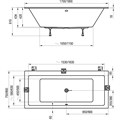 Ванна FORMY 01 SLIM 170x75 белая C691300000