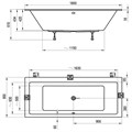 Ванна FORMY 01 SLIM 180x80 белая C881300000