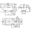 Ванна Saniform Plus Star Мод.336 170х75 белый + отв.под ручки + easy-clean 133600013001