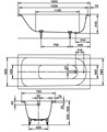 Ванна Saniform Plus Мод.372-1 160х75х41 белый + easy-clean 112500013001
