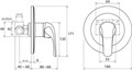 Смеситель встроенный  без переключателя  RS 062.01 X070015