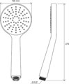 Душевая лейка Flat S 1 функция диаметр 100 мм 960.00 X07P343