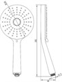 Душевая лейка Flat XXL 3 функции диаметр 140 мм 961.00 X07P344