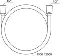 Душевой шланг 150 см, SilverShine 914.00 X07P338