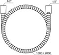 Душевой шланг 150 см, металлический с защитным покрытием 915.00 X07P340
