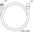 Душевой шланг 913.02, 200 см, SatinFlex X07P337