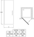 Е22T90-GA CONTRA Распашная дверь 90см E22T90-GA