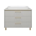 ELCHE -100 Тумба напольная с 3 ящ. сер.кашемир (эмаль) + раковина УТ000023946