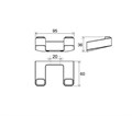 TD 100.20 Крючок двойной, черный X07P554