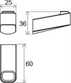 Крючок одинарный TD 110.00 X07P353