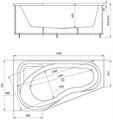 Медея левая пустая без фр.экр.(вклеенный каркас) MED180-0000007