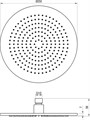 Насадка для душа круглая из латуни 250 мм 980.60RGB РОЗОВОЕ ЗОЛОТО X07P711