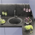 ARTEMIDA - 51 см Мойка кухонная кварц.композит. круглая.(блок 45) серый шелк ART-51-04