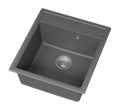 IMPERIAL - 46 см Мойка кухонная кварц.композит. прямоуг.(блок 45) серый шелк IMP-46х51-04