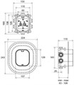 Рабочее тело смесителя скрытого монтажа RB 072.50 R-box Vari (FLAT) X070139