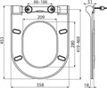 Сиденье для унитаза Uni  Chrome Slim белое X01550