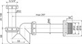 X01560 Сифон для биде белый DN 40 X01560