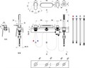 Смеситель врезной каскадный для ванн CR 025.20BL ЧЕРНЫЙ X070445