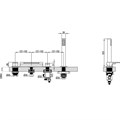 Смеситель врезной каскадный для ванн CR 025.20BL ЧЕРНЫЙ X070445