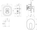 Смеситель встроенный без переключателя CR 066.00 X070057