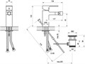 Смеситель для биде с донным клапаном CR 055.00 X070055