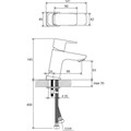 Смеситель для умывальника без донного клапана TD F 012.20 черный X070148