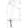 Смеситель для умывальника без донного клапана TD F 015.20 высокий черный X070151