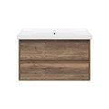 Dallas - 90 Тумба подвесная ДСП (Дуб Галифакс) + раковина УТ000012647
