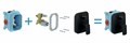 Смеситель настенный с переключателем TD F 065.20 для R-box черный X070158