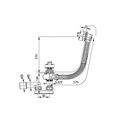 Сточный комплект для ванн 570 B K/K chrom X01305