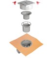 Точечный слив воды 10х10 см Huppe Master S матовый черный 47H002600000MS05