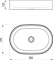 Умывальник CERAMIC 550 O SLIM белый XJX01155001