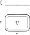 Раковина Ravak CERAMIC 550 R SLIM, белая (XJX01155002) XJX01155002