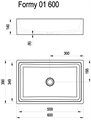 Умывальник FORMY 01 600 D без перелива XJL01260000