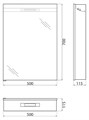 Зеркало-шкаф BelBagno SPC-1A-DL-BL-500 SPC-1A-DL-BL-500