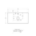 Столешница из керамогранита BelBagno KEP-90-BO Bianco Opaco KEP-90-BO
