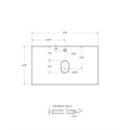 Столешница из керамогранита 816x468 KEP-80-BO Bianco Opaco KEP-80-BO