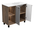LUMUS - 90 Тумба напольная 2 дв.с нишей мат. эмаль, правая LUM-06090-0842ЯP