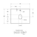 Столешница из керамогранита 616х468 KEP-60-GRN Granito KEP-60-GRN