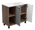 LUMUS - 90 Тумба напольная 2 дв.с нишей мат. эмаль, правая LUM-06090-0842ЯP