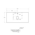 Столешница из керамогранита 1000x460 KEP-100-MGL Marmo Grigio Lucido KEP-100-MGL