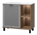 LUMUS - 90 Тумба напольная 2 дв.с нишей мат. эмаль, левая LUM-06070-0842ЯL
