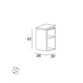 Шкаф подвесной с открытыми полками CEZARES URBAN 55165 Spatolato bianco 55165, URBAN