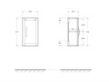 Шкафчик подвесной с одной распашной дверцей, реверсивный CEZARES TIFFANY 55246 Grigio Nuvola 55246, TIFFANY