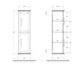 TIFFANY Колонна подвесная с двумя распашными дверцами, реверсивная 55335 Verde opaco, 34x32x114 55335