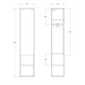 Шкаф подвесной BelBagno с распашной дверцей и открытой полкой KRAFT-1600-1A-SC-RNN-R Rovere Nebrasca Nature, правый KRAFT-1600-1A-SC-RNN-R