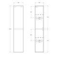 Шкаф подвесной BelBagno KRAFT-1600-2A-SC-RT-R Rovere Tabacco, правый KRAFT-1600-2A-SC-RT-R