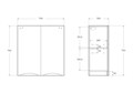 Шкаф подвесной BelBagno FLY-MARINO-700-2A-SC-RW-P Rovere Moro FLY-MARINO-700-2A-SC-RW-P, FLY-MARINO